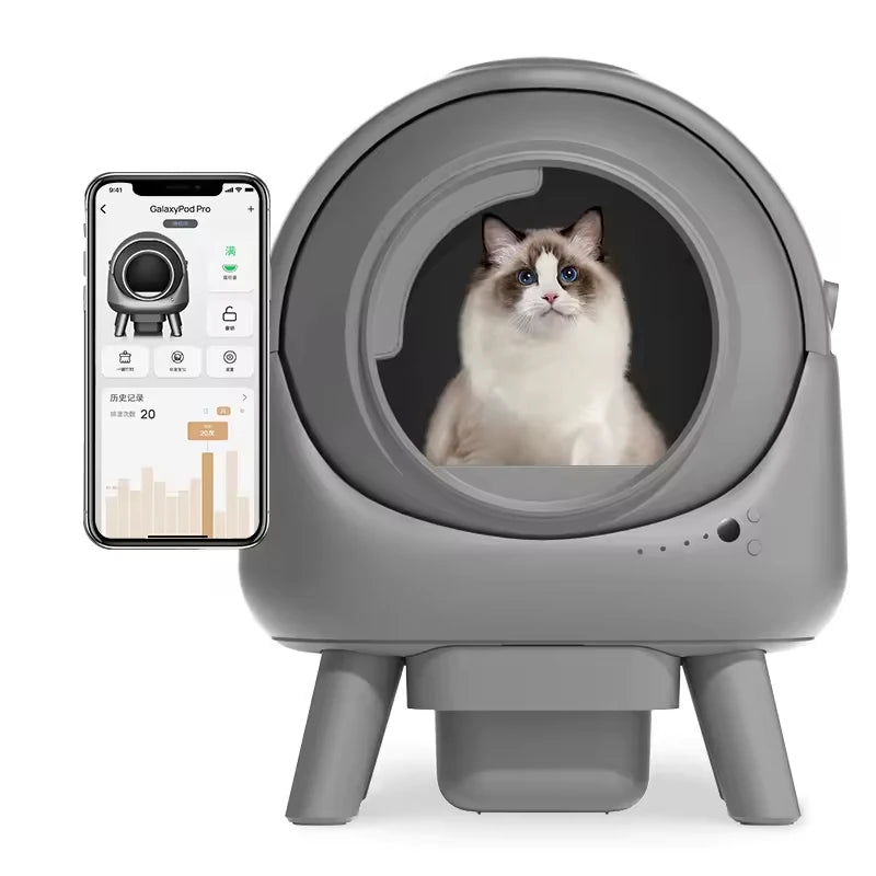 Hot Sale Electronic Smart Cleaning and Deodorizing Cat Litter Box Automatic Sandbox for Cats Open Top Self Cleaning Litter Box
