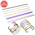 Customized Engraved 18K Gold Plated Jewelry Colorful Simple Plain Blanks Cuff Bangle 316L Stainless Steel Metal Bracelet