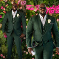 Custom Made Plus Size Men Suits Green Notched Lapel Wedding Tuxedo Custom Made Formal Suits 3 Pieces Blazer Sets Party Prom