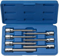 GTYPRO 3/8 Drive 7pcs Hex Torx Bit Socket Set Taiwan Quality S2 CR-V 110mm Extra Long Allen Spline Hex Ball Bit Socket  T25-T60