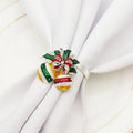 Luxury Christmas Metal Napkin Holder Candy Napkin Rings Crystal Table Accessories for Wedding Party Serviette Decoration Stocked