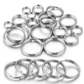 Wholesale Price Orignal Color Stainless Steel Fishing Tackle Connectors Make Jewelry Fishing Flat Split Rings