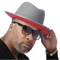 Wholesale Wool Felt Hats with Red Brim Under Fedora Fur Felt Hats Rabbit Customized Fashion New OEM Put Your logo No Tariffs