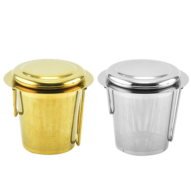 Golden Tea Strainer Filter Stocked Cup Pot Innerbloom Rose Gold Tea Infuser Stainless Steel Wholesale Coffee Tea Set