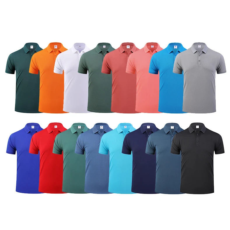 Vagton Bulk Stock Custom logo Sports Men Polo t Shirt and Polo T-shirts Women's Short-sleeved Polo Shirts