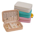 Hot Selling Travel Jewelry Organizer Box Pink White Black Green with Zipper for Rings Earrings Necklaces and Other Pieces