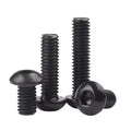 M8 1.25 X 25mm Button Head M2.5 8mm Hex Socket Cap Screws Grade 10.9 Alloy Steel Black Oxide Machine Screws Pan Head M12