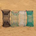 High Quality Galvanized Spring Crab Cage Foldable Shrimp Lobster Trap Nylon Fishing Net Aquaculture Fishing Cage