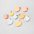 High Polish Engraved Custom logo Stainless Steel Jewelry Blank Round Shape Necklace Pendant