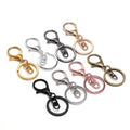 YYX Stocked DIY Zinc Alloy Charm Accessories Black Gold Color Lobster Clasp Keychain
