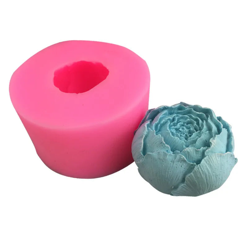 B-3526 DIY Soap Mould Craft Decoration Home Cake Chocolate Clay Crafts Art Mold  Flower Bud Silicone Candle Mold