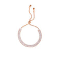 2024 Luxury Beaded Bracelets for Ladies New Rose Gold with Shiny Rhinestone Zircon Adjustable Bling Bling Accessories