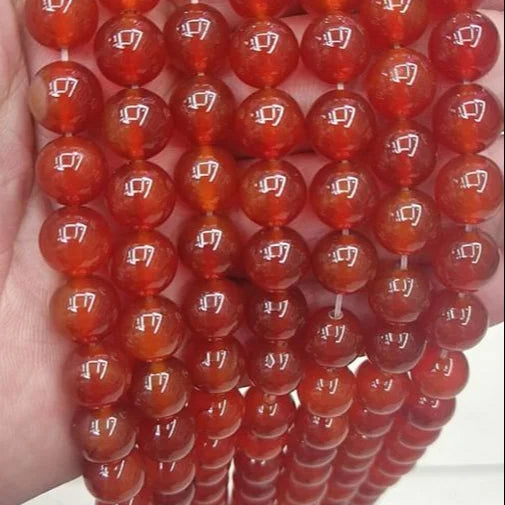 Wholesale Natural Stone Beads 4mm 6mm 8mm 10mm Natural Red Agate Carnelian Loose Beads Strand for Jewelry Making