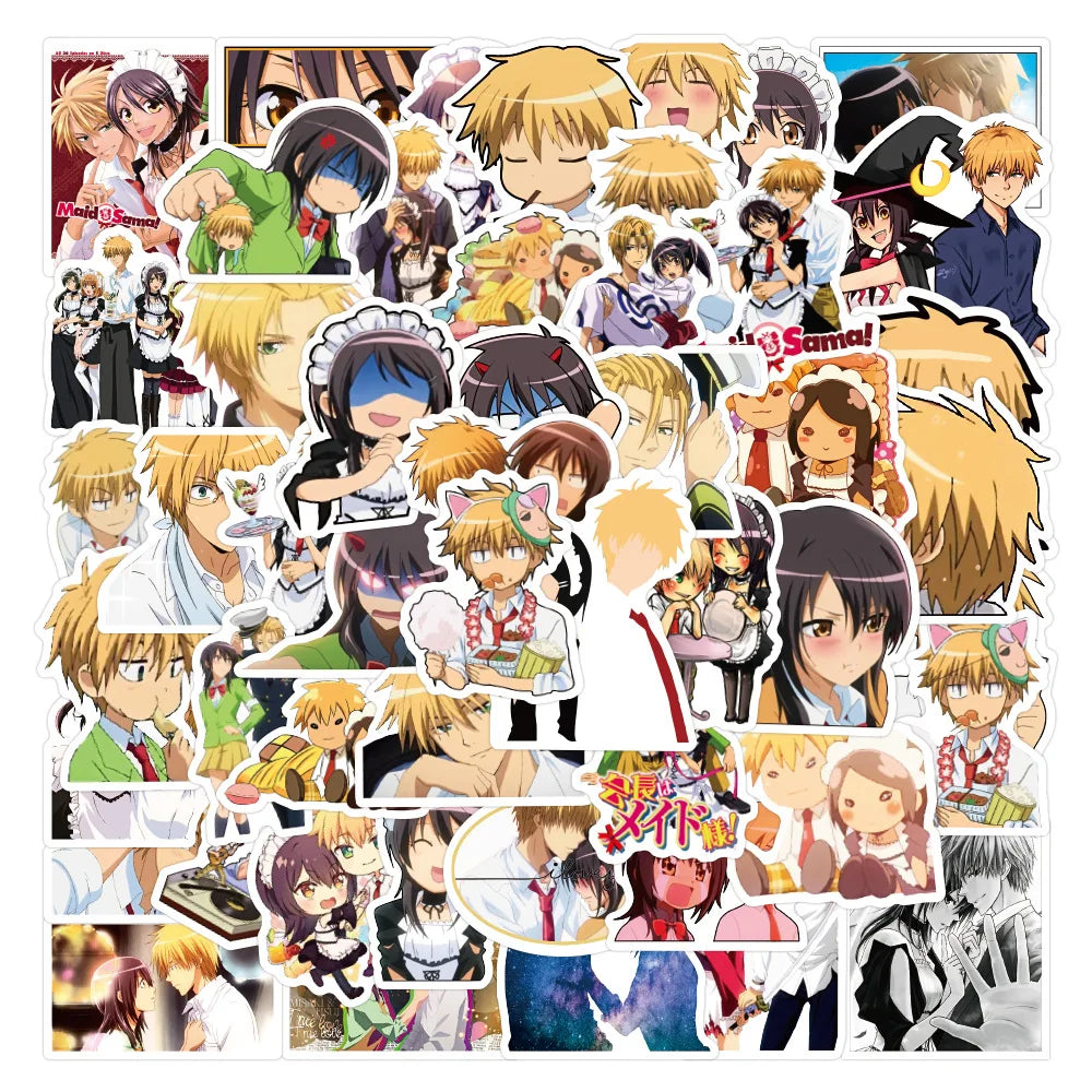50PCS Maid Sama manga sticker for Notebook Wall Car Laptop Luggage Kids Anime Stickers