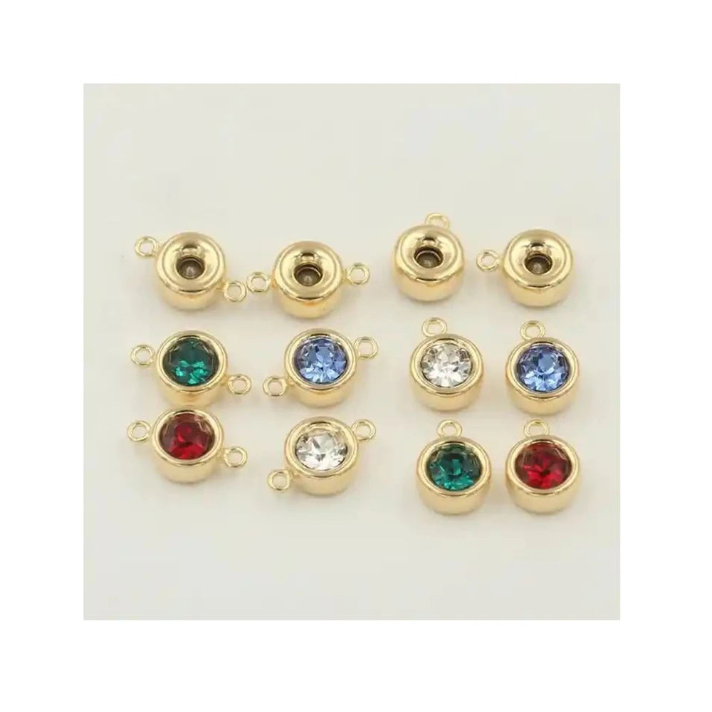 GP Factory Direct Sales Fashion 14K Gold Filled Birthstone Zircon Charms Jewelry No Tarnish Lucky Pendants