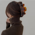 14*7 Cm Women Hair Clip Claw Hair Accessories Jaw Plastic Clear Color Big Bow Large Plus Size Girl Acrylic Acetate Hair Claw