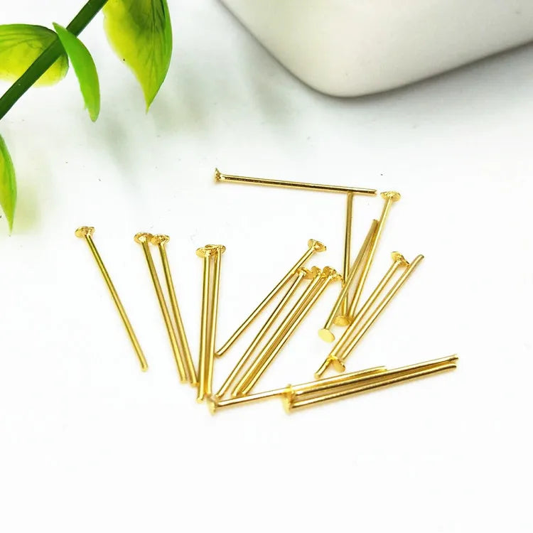 Wholesale Bulk Price 18K Gold Plated 15-50 Mmmm Stainless Steel T-Head Pin Needles Handmade DIY Jewelry Findings Accessories