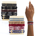Set Personalized Handmade Elastic Rubber Hair Bands Accessories Girls Spiral Braided Bohemia Boho Hair Tie Bracelets for Women
