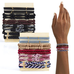 Set Personalized Handmade Elastic Rubber Hair Bands Accessories Girls Spiral Braided Bohemia Boho Hair Tie Bracelets for Women