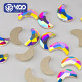 VDD 4x8mm - SAB40 100Pcs Glass Shape Crystal Rhinestones Crystal AB Flatback Glitter Stones for DIY Crafts Nail Art Decorations