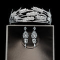 Vintage Court Bridal Tiara Crown Earrings Set Rhinestone Crown Earrings Are Highly Recommended As Wedding Accessories