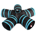Funland Eco-Friendly Modern 5 Way Pet Play Folding Rainbow Polyester Portable Cat Tunnel for Indoor