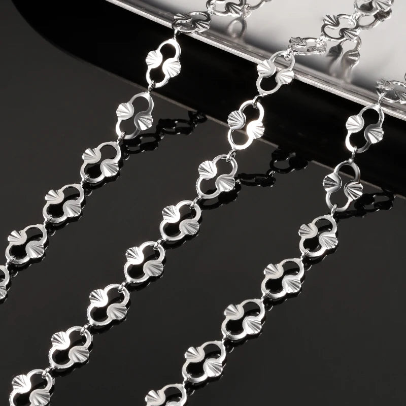 Custom/Stock Stainless Steel Fanshaped Sunflower Chain for Women Necklace Jewelry Making Supplies