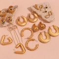 Wholesale Earring Set PVD Gold Plated Jewelry Set Anti Tarnish Jewelry Stainless Steel Statement Earrings