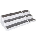 3-Tier Non-Skid Plastic Kitchen Storage Rack for Spice Bottles Home Desktop Laddered Classification Organization Box for Corner