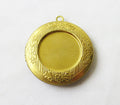 Cameo Base Setting Locket Pendant 32mm Raw Brass Necklace Pendant