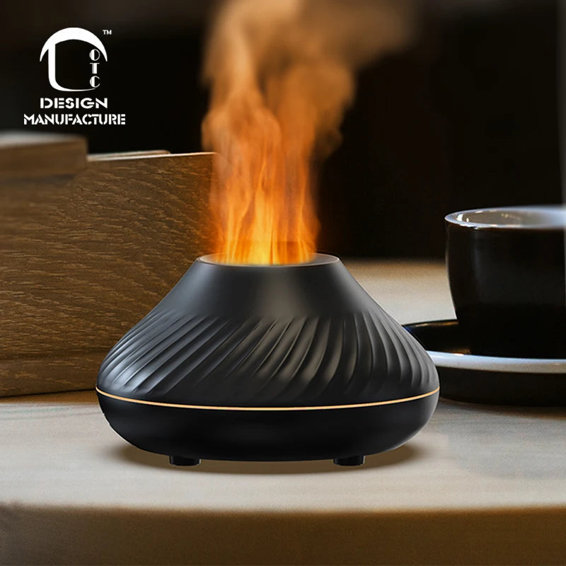 Portable 130ml Mini Humidifier 5V USB Ultrasonic Cool Aroma Diffuser with 7 Color LED Light for Car and Desktop US Plug