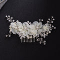 Wholesale Bridal Jewelry Korean Bridal Flower Hair Comb Alloy Rhinestone Wedding Jewelry Accessories
