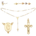 Z54190317 FJ Fallon Fashion Jewelry Italian Virgin of Guadalupe Catholic Rosary Necklace Plated in 14K Gold Two Tone