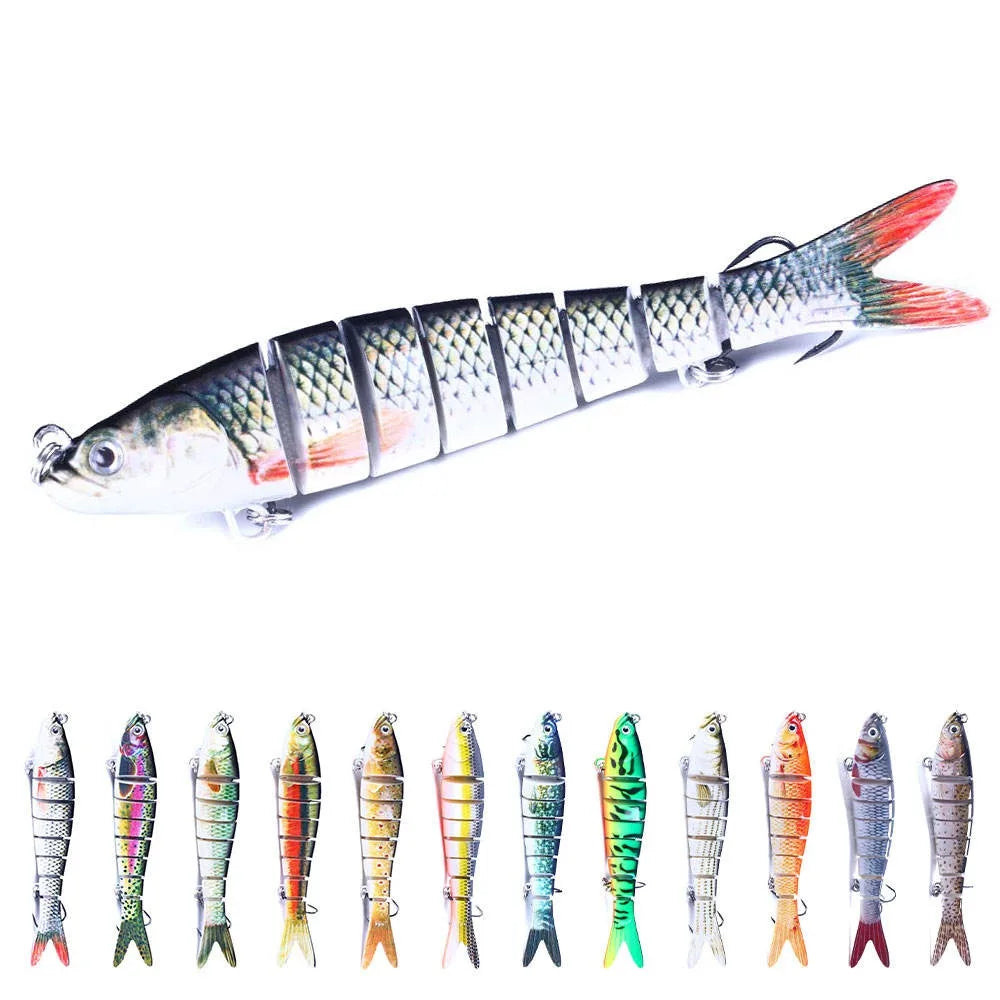 Wholesale JM034 13.7cm 27g Artificial Lifelike Hard Baits 8 Segments Multi Jointed Minnow Fishing Lures
