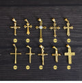 Wholesale DIY Stainless Steel Cross Necklace Pendant Gold Plated Jewelry for Women Religious Christian Style for Children