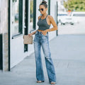 Women Jeans 2023 New Trendy Ripped High Waist Temperament Commuting Comfortable Denim Trousers Casual Ladies Pants Jeansfemme