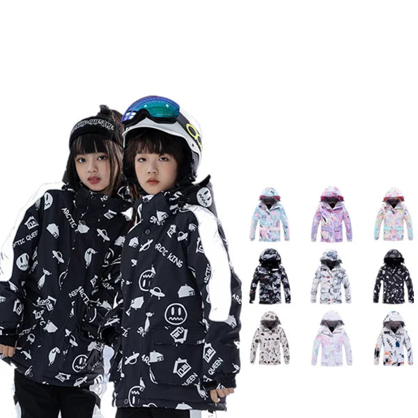 Cheap High Quality Winter Cold Snow Suits Warm Thick Windproof Boys Girls Children Skiing Jacket Waterproof Kids Ski Jackets