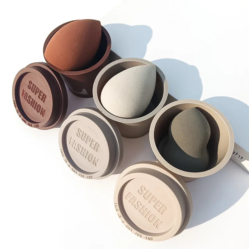 Private Label Hydrophilic Polyurethane Latex Free Washable Customizable Shape Coffee Cup Makeup Sponge for Facial Beauty