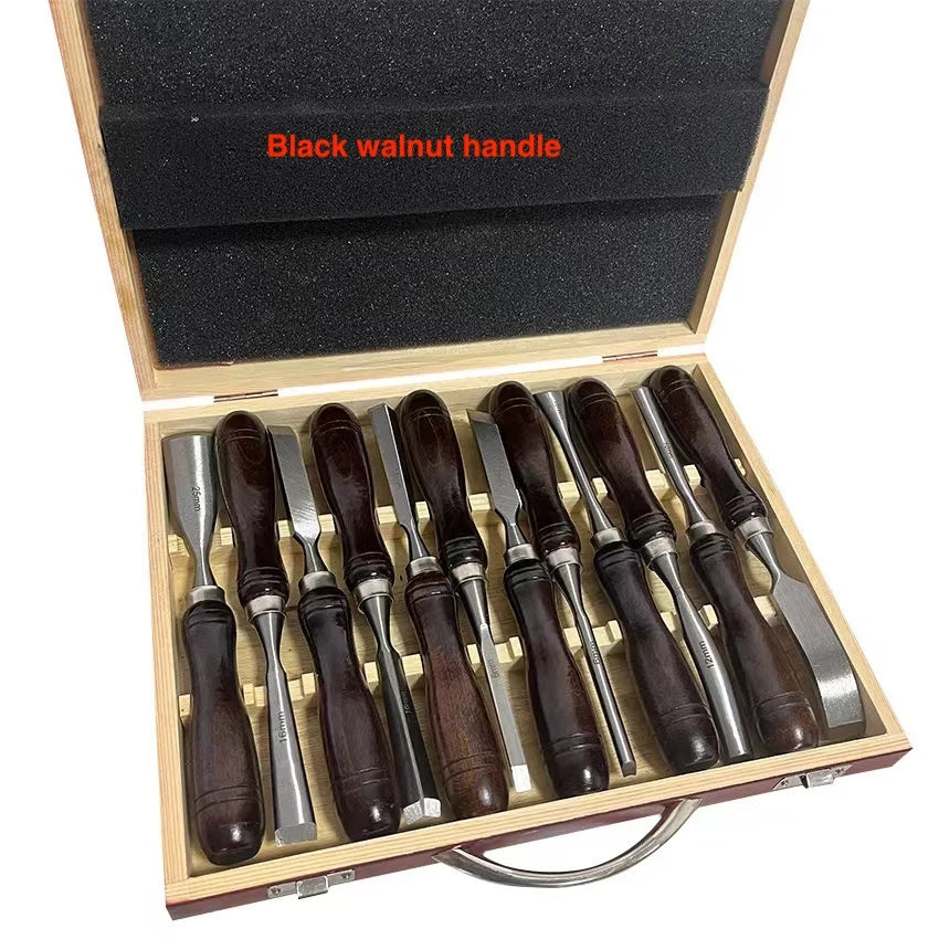 L-CD001 Lisca 12 Pcs Chrome Vanadium Steel Wood Carving Chisel Set for Woodworking