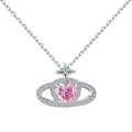 Dylam Fine Jewellery S925 Sterling Silver Chain Necklace Heart Charm Pendants for Women Necklaces Earrings Rings Jewelry Set