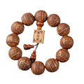 YL Natural Wood Buddha Beads Bracelet Rosewood Golden Sandalwood Leaflet Green Sandalwood Golden Silk Sandalwood Cat's Eye
