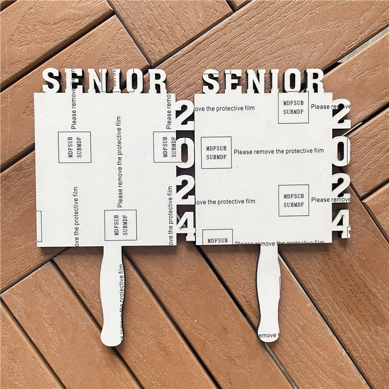 MDFSUB Free Sample Sublimation Blank Paddles Fan 2024 Mdf Photo Frame Mdf Grad Plaques Blank Sublimation Grad&2024 Paddle Fans