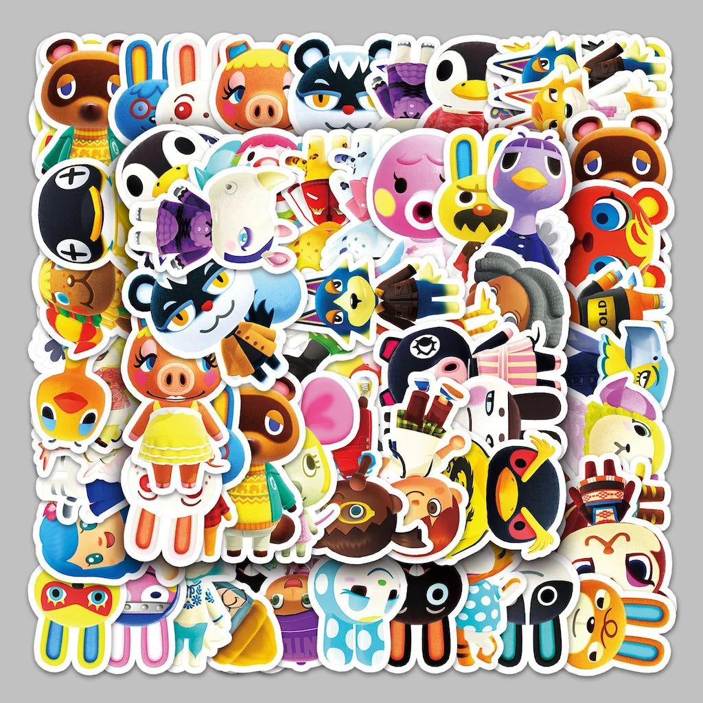 50Pcs Hot Sale Animal Crossing Graffiti Label for Phone Bottle Laptop Luggage Table Wall Car Game Stickers