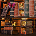 Hamaileon Wooden Puzzle Bookends Home Decoration Gift Birthday Souvenir DIY Craft Book Nook Kit with Dust Cover (YM03 Butterfly)