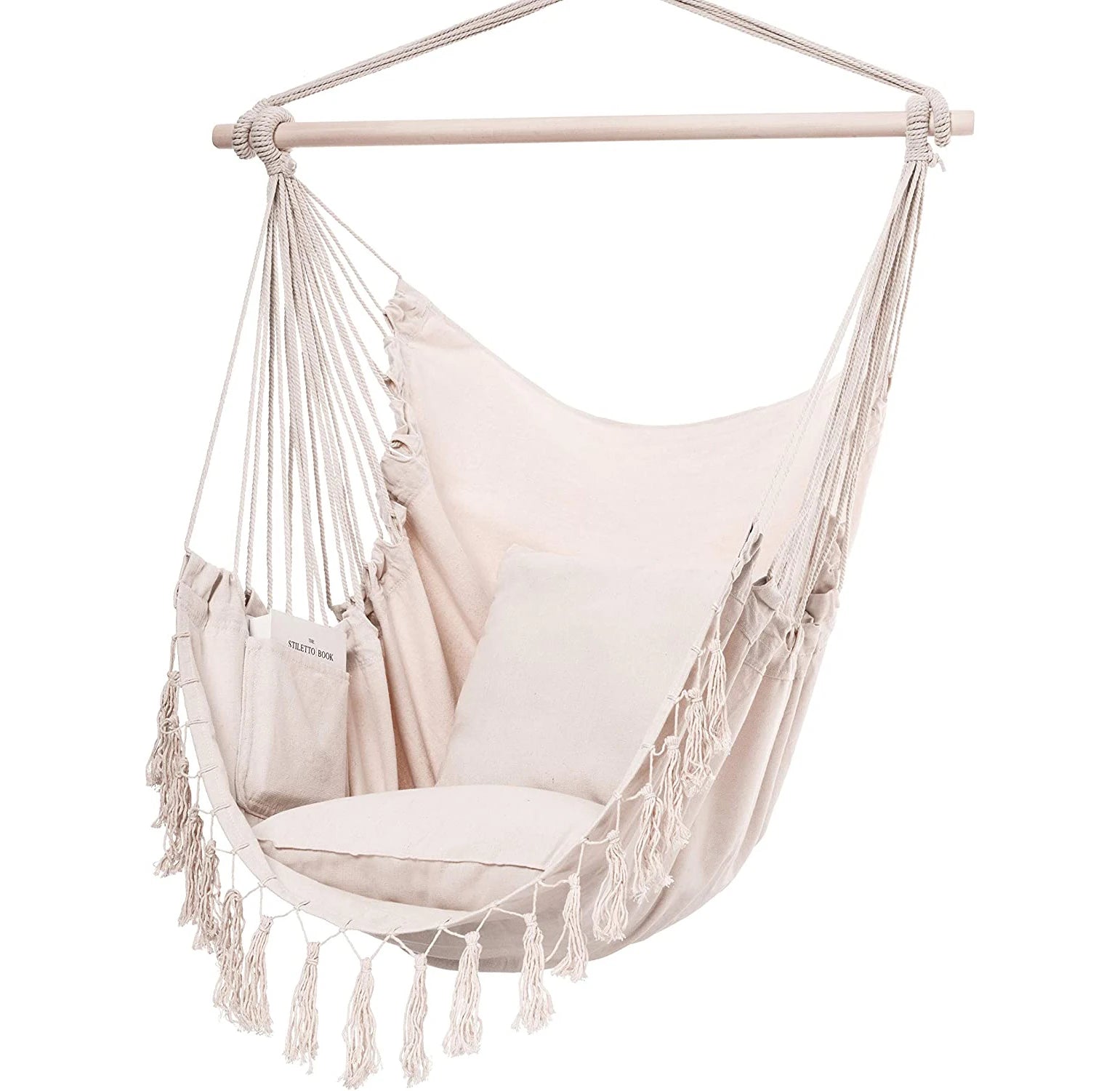 Light Weight Hammock Hanging Chair with Solid Curved Bar