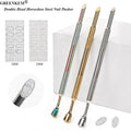 Russian Double Head Horseshoe Steel Push Large Stainless Steel to Remove Dead Skin Tool Nail Steel Push