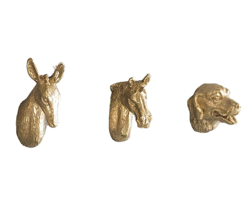 Hot Sale Furniture Cupboard Drawer Cabinet Handle Brass Animal Shaped Knob