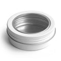 Customizable 60ml/60g White Aluminum Jar with 68x25mm Window Lid for Cosmetic Blush Shoe Hair Car Oil Storage
