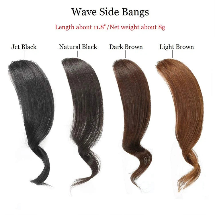 French Bangs Hair Clip in Bangs Hair Extensions Fringe Human Hair with Gradual Temple for Women Dark Blonde