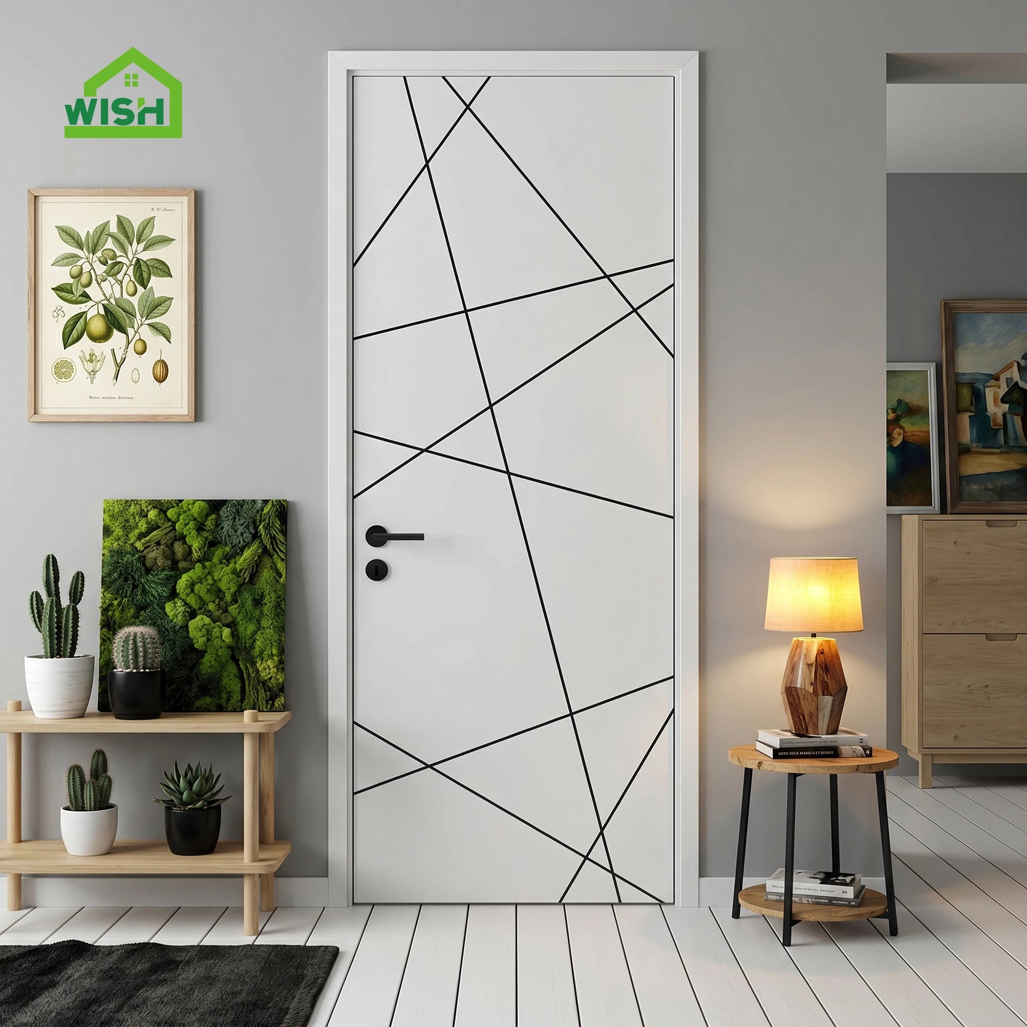 Simple Flush Modern Manual Finished MDF Soundproof Internal Bedroom Doors